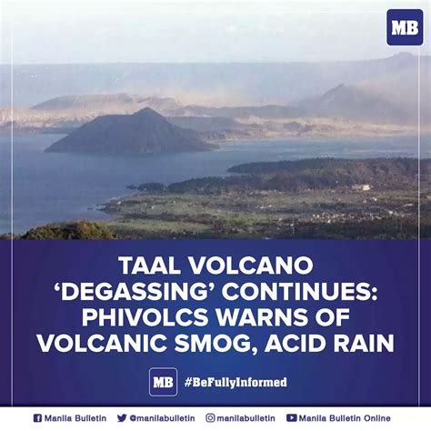 Taal volcano's degassing activity continues; vog .